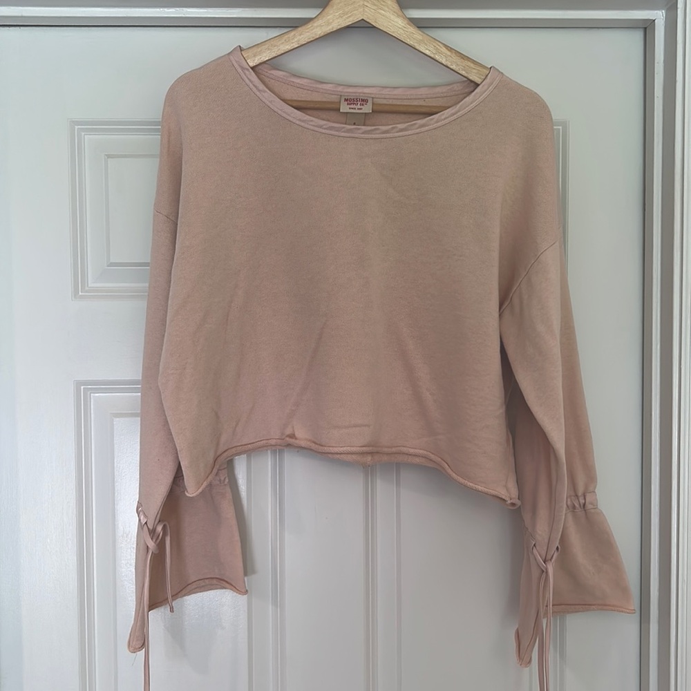 Mossimo Supply Co. Pink Cropped Sweatshirt